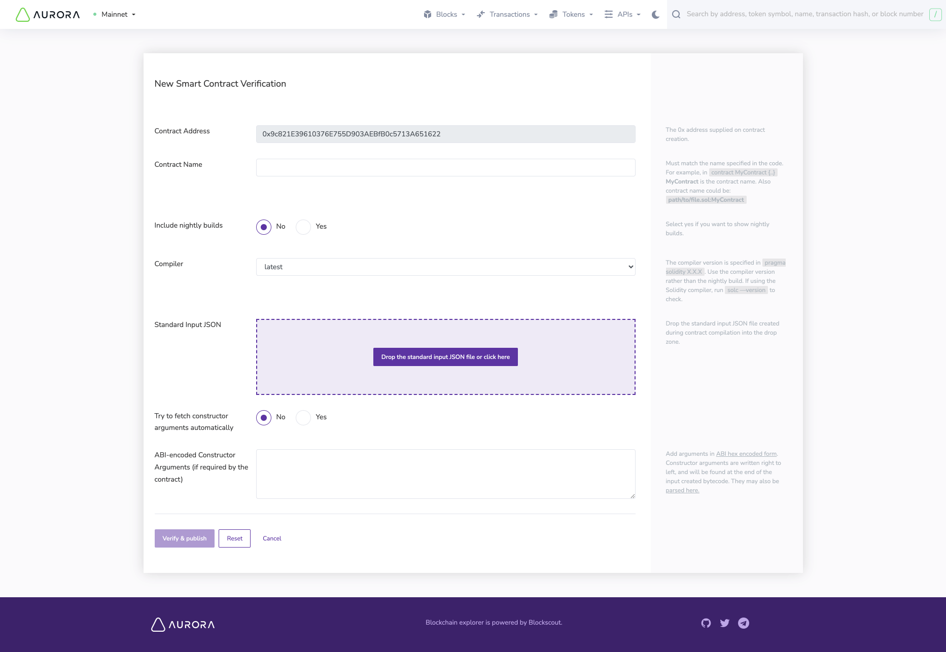 Conract verification